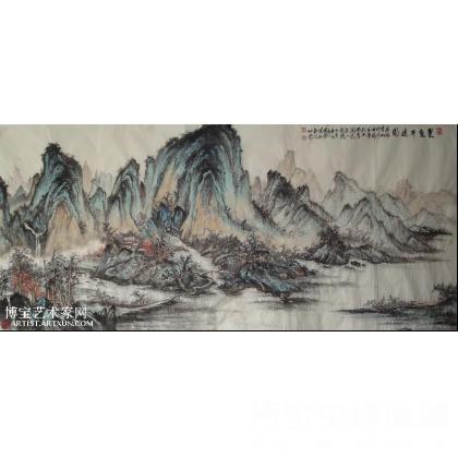 翠壑平远圖 山水画 穆怀安作品 类别: 国画山水作品